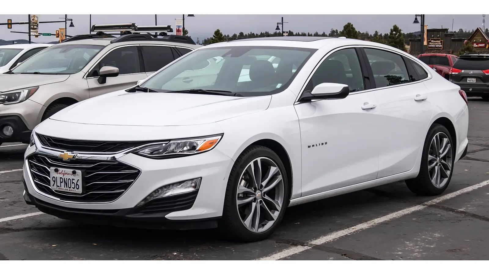 Chevrolet Malibu front three-quarter view — SeaTac CONRAC rental model gallery