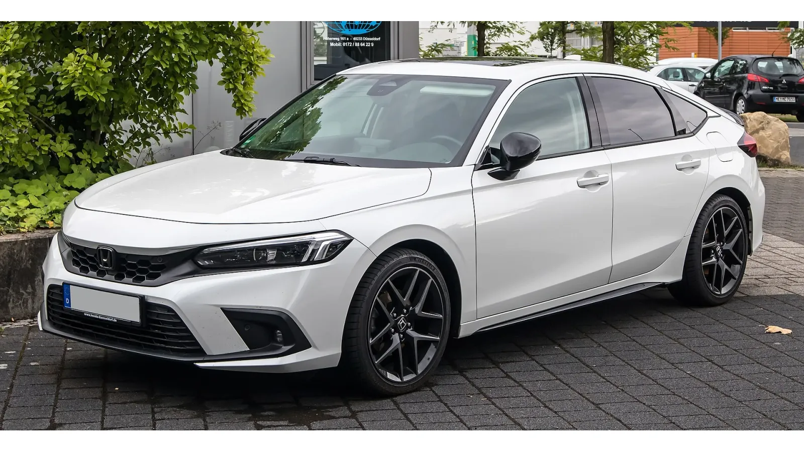 Honda Civic front three-quarter view — SeaTac CONRAC rental model gallery