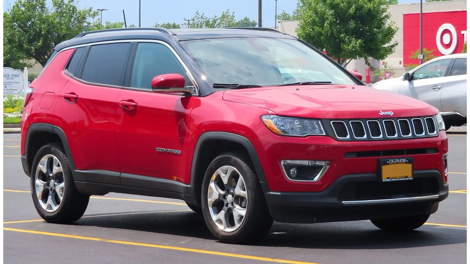 Jeep Compass front three-quarter view — SeaTac CONRAC rental model gallery