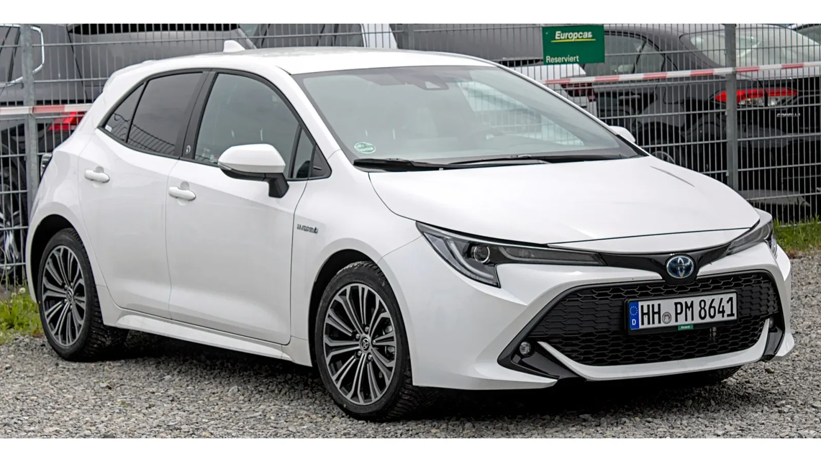 Toyota Corolla front three-quarter view — SeaTac CONRAC rental model gallery